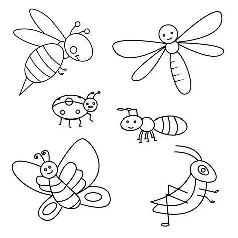 insects clipart|bugs clip art black and white.